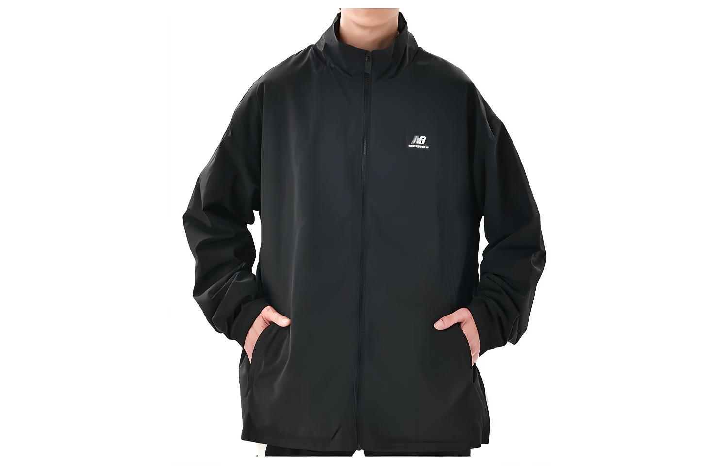 New Balance Out of Bounds FW22 Matte Logo Black Jacket UJ23502-BK