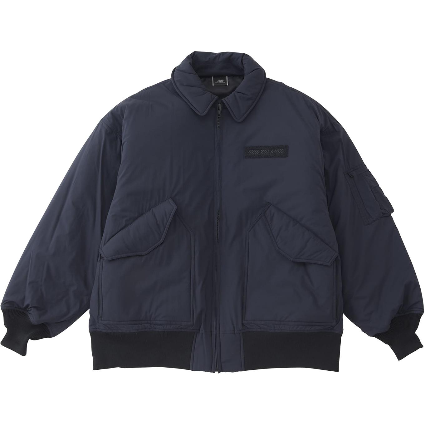 New Balance Outdoor Navy Blue Zipped Pocket Pullover Jacket AMJ35094-NV