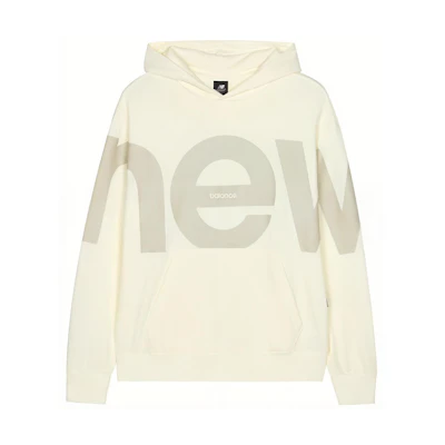 New Balance Oversized American Logo Hoodie White UT23504-SST