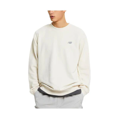 New Balance Oversized Beige Logo Crewneck Long Sleeve Sweatshirt NBNCE2S021-35