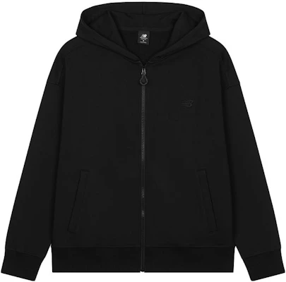 New Balance宽松版黑色连帽拉链夹克外套 AMJ33380-BK Buy New Balance宽松版黑色连帽拉链夹克外套 AMJ33380-BK