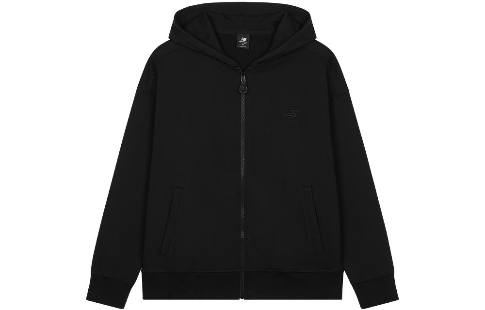 Order New Balance宽松版黑色连帽拉链夹克外套 AMJ33380-BK
