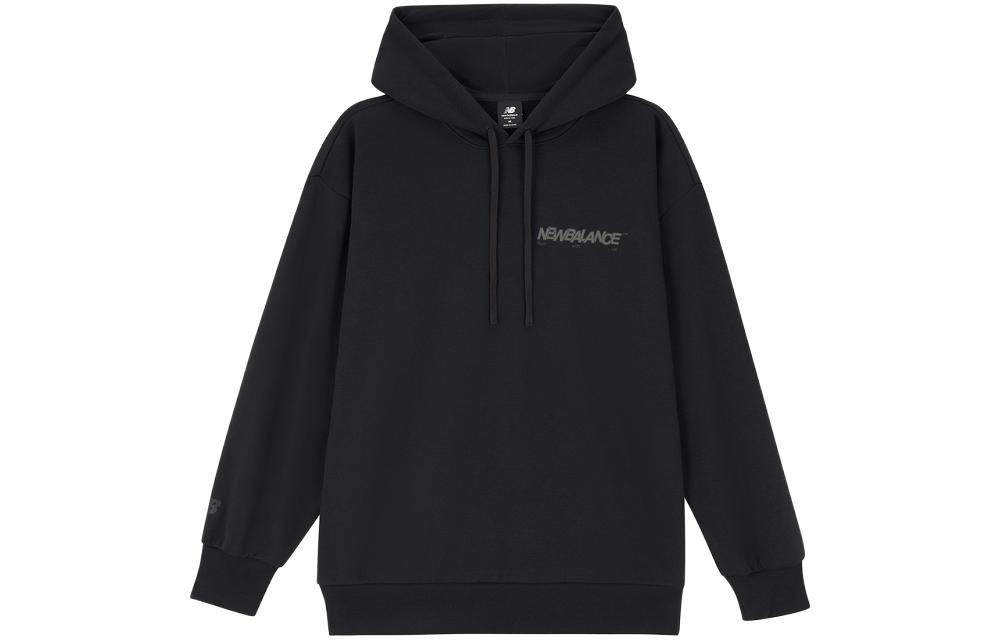 New Balance Oversized Black Hoodie Sweatshirt Casual Sportswear AMT33326-BK