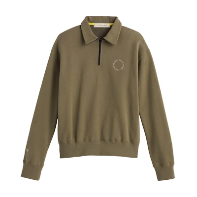 New Balance Oversized Embroidered Logo Sweatshirt Unisex Hidden Green UT45171-CGN
