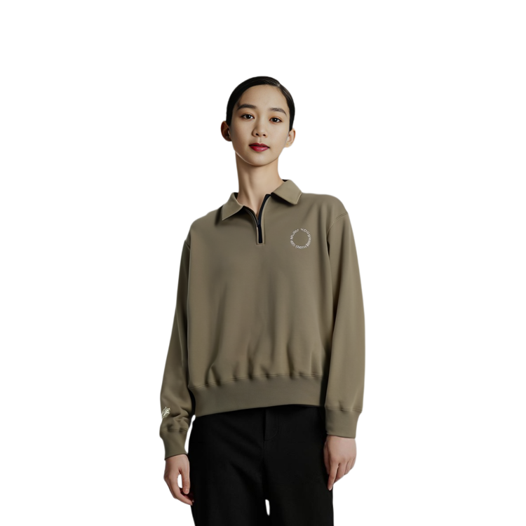 Sizing New Balance 宽松刺绣标志男女同款卫衣 隐秘绿 UT45171-CGN