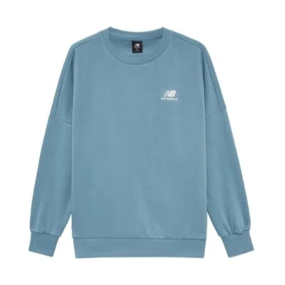 New Balance Oversized Fit Logo Print Crewneck Sweatshirt Blue AMT23349-SGD