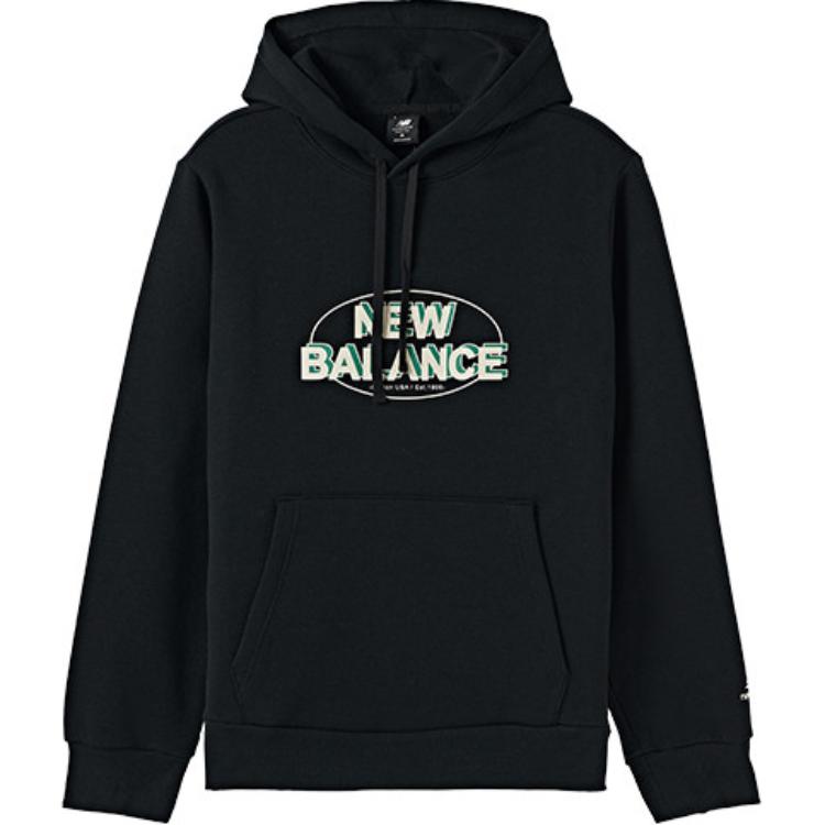 New Balance Oversized Fleece Hoodie for Men AMT13339BK