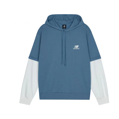 New Balance Oversized Hoodie Unisex Pullover Blue AMT13342-WAB