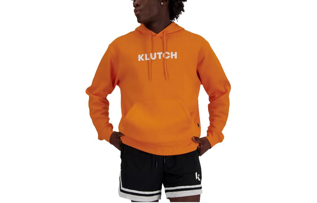 New Balance Oversized Orange Hoodie with Drawstring Logo MT41800S-UG