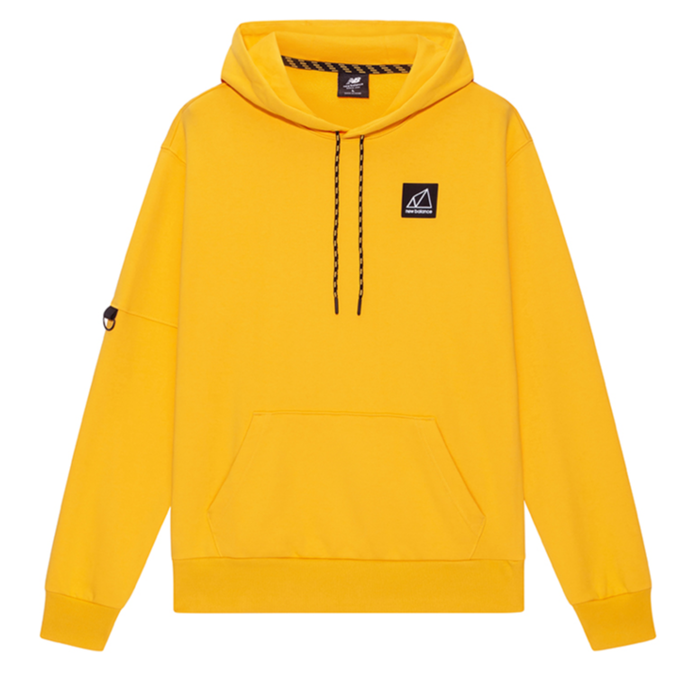 New Balance Oversized Plain Yellow Pullover Hoodie AMT13514-KMQ