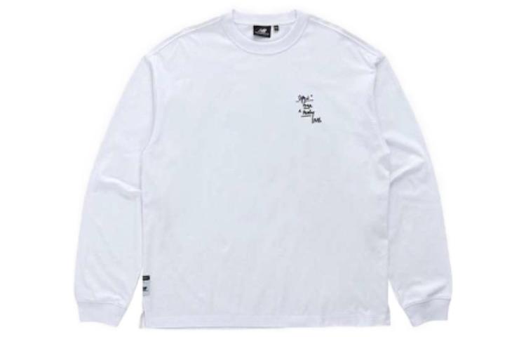 New Balance Patterned Crewneck Sweatshirt White Casual Comfortable NBNDB3L013-10
