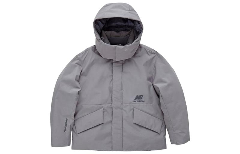 New Balance Patterned Print Hooded Jacket Grey NBNPB49013-15