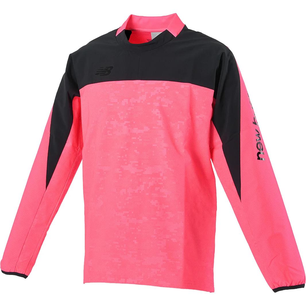 New Balance Pink Crewneck Sweatshirt with Embroidered Logo JMTF1158-AKB