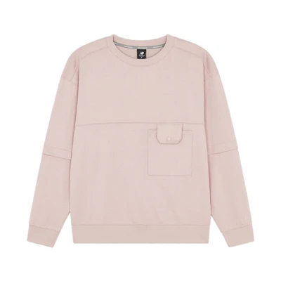 New Balance Pink Pullover Crewneck Sweatshirt AMT21369-PK