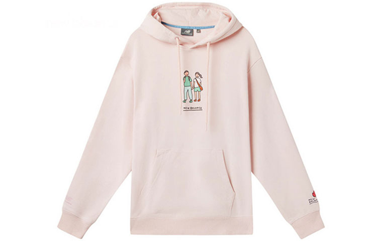 New Balance Pink Unisex Casual Pullover Hoodie - Couples Edition NCA47013-PK