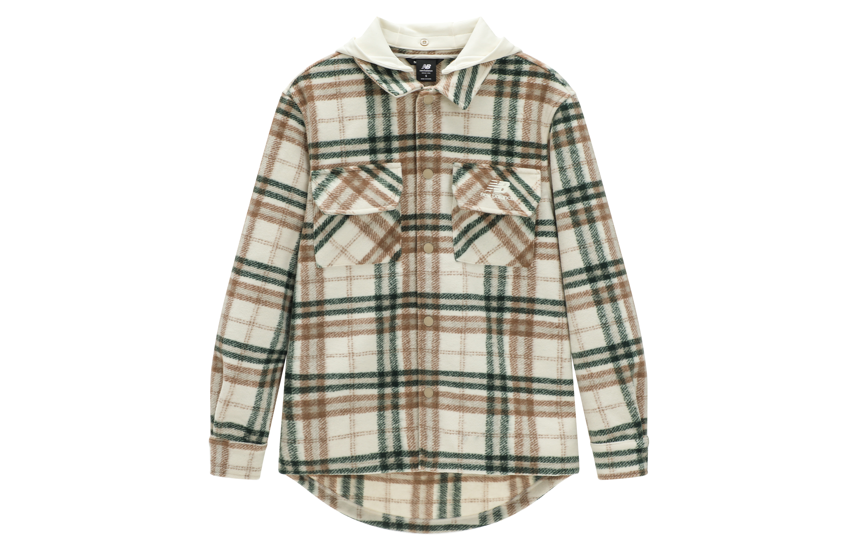 New Balance Plaid Hooded Detachable Jacket Multicolor - Spring/Summer/Fall AMJ31302-MG1