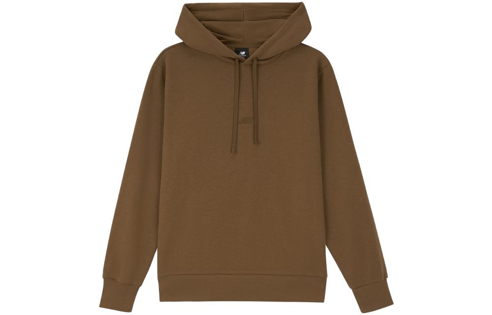 New Balance Plain Brown Hoodie Pullover Long-Sleeve Casual AMT33335-DHE
