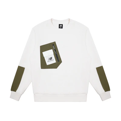 New Balance Pocket Knit Crewneck Sweatshirt Unisex - Off White AMT13378-IV