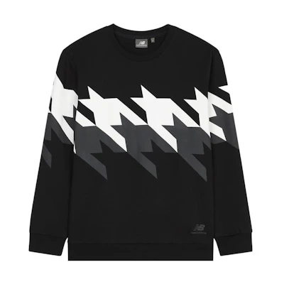 New Balance Printed Crewneck Pullover Sweatshirt Unisex Black 5CC37253-BK
