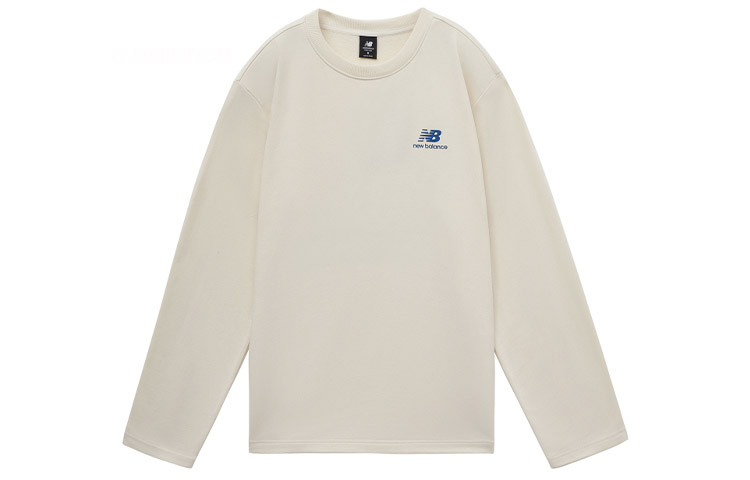 New Balance Printed Knit Pullover Sweatshirt White AMT11335-IV