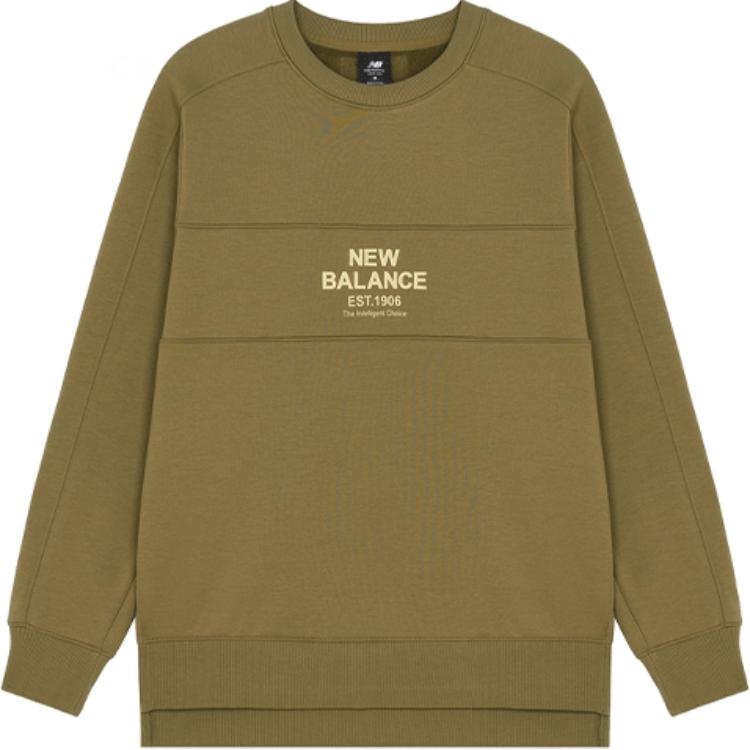 New Balance Printed Logo Crewneck Sweatshirt Khaki - AMT14319-OV