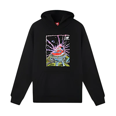 New Balance Printed Logo Hoodie Unisex Black AMT93660-BK