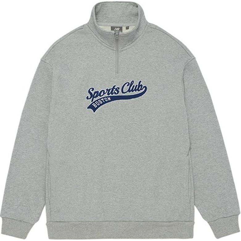 New Balance Pullover Crewneck Sweatshirt Grey with Letter Design NCD42121-MGR