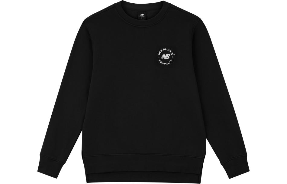 New Balance Pullover Sweatshirt Black with Minimalist Logo Design AMT33343-BK