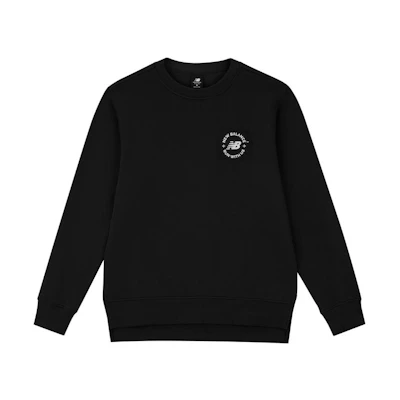 New Balance Pullover Sweatshirt Black with Minimalist Logo Design AMT33343-BK