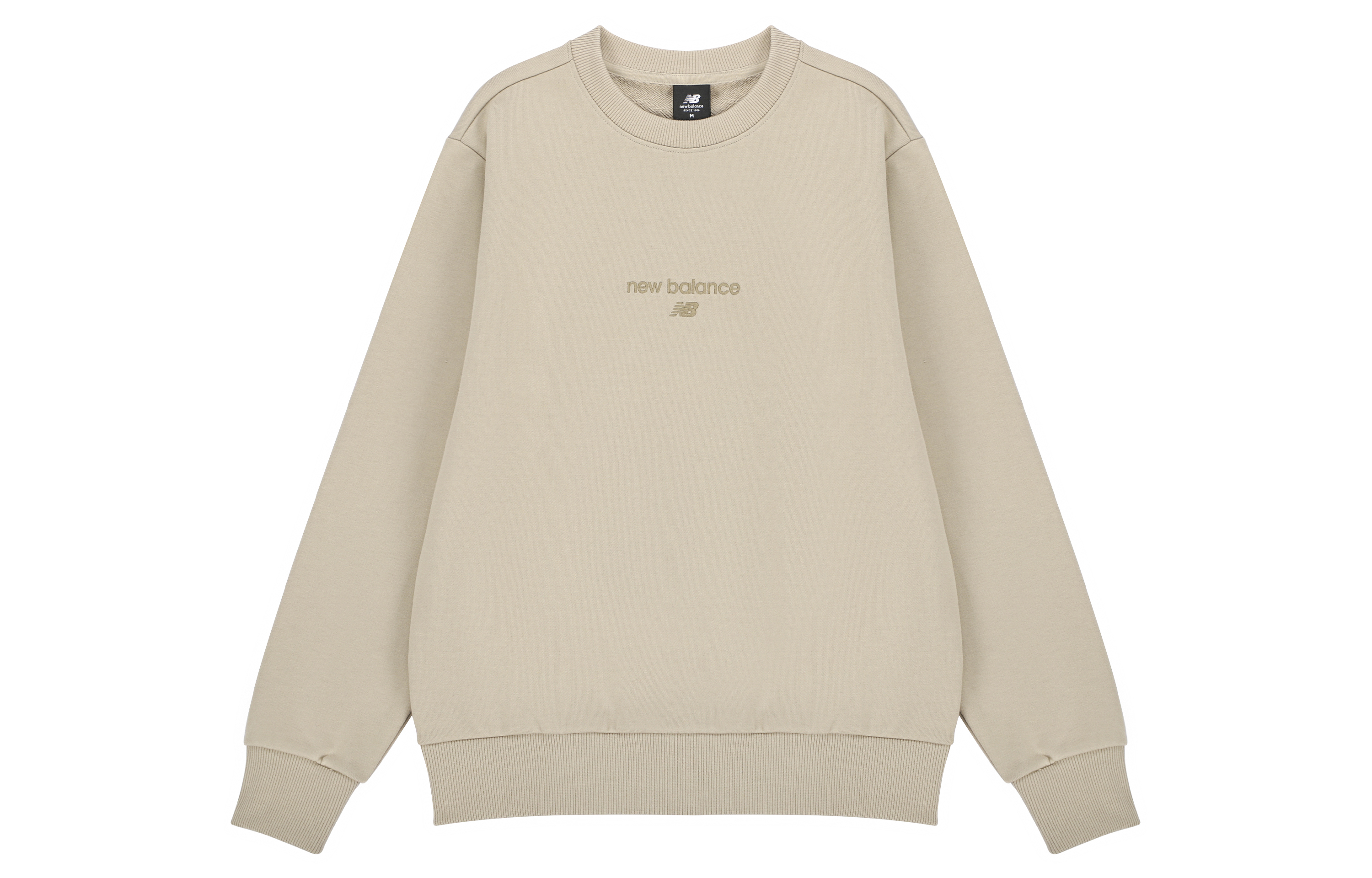 New Balance Pullover Sweatshirt Khaki Unisex Crewneck AMT21555-PEB