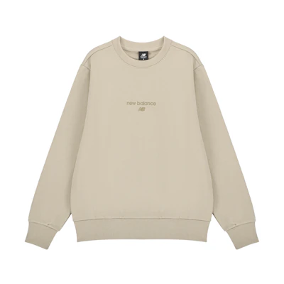New Balance Pullover Sweatshirt Khaki Unisex Crewneck AMT21555-PEB