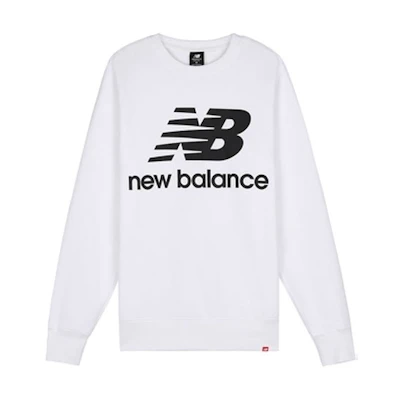 New Balance Pullover Sweatshirt White with Graphic Logo Print Casual AMT03560-WT