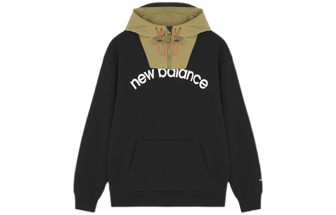 New Balance Pullover Sweatshirt with Logo Print in Black AMT13394-BK