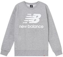 New Balance Pullover Sweatshirt with Logo Print in Gray AMT03560-AG New Balance Pullover Sweatshirt with Logo Print in Gray AMT03560-AG