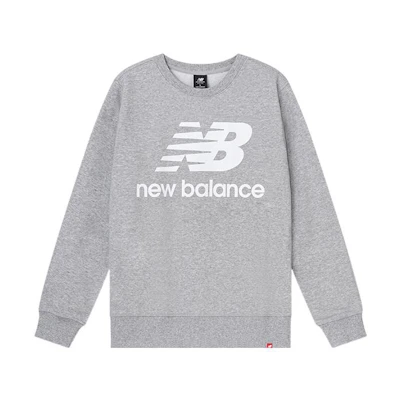 New Balance Pullover Sweatshirt with Logo Print in Gray AMT03560-AG