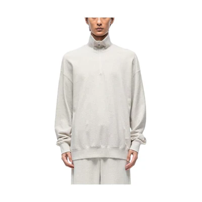 New Balance Pure Color Half-Zip Pullover Sweatshirt Unisex White 5CD39063-IV