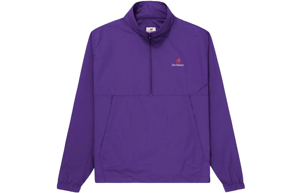 New Balance Purple Half-Zip Letter Print Jacket MJ31540-PRP