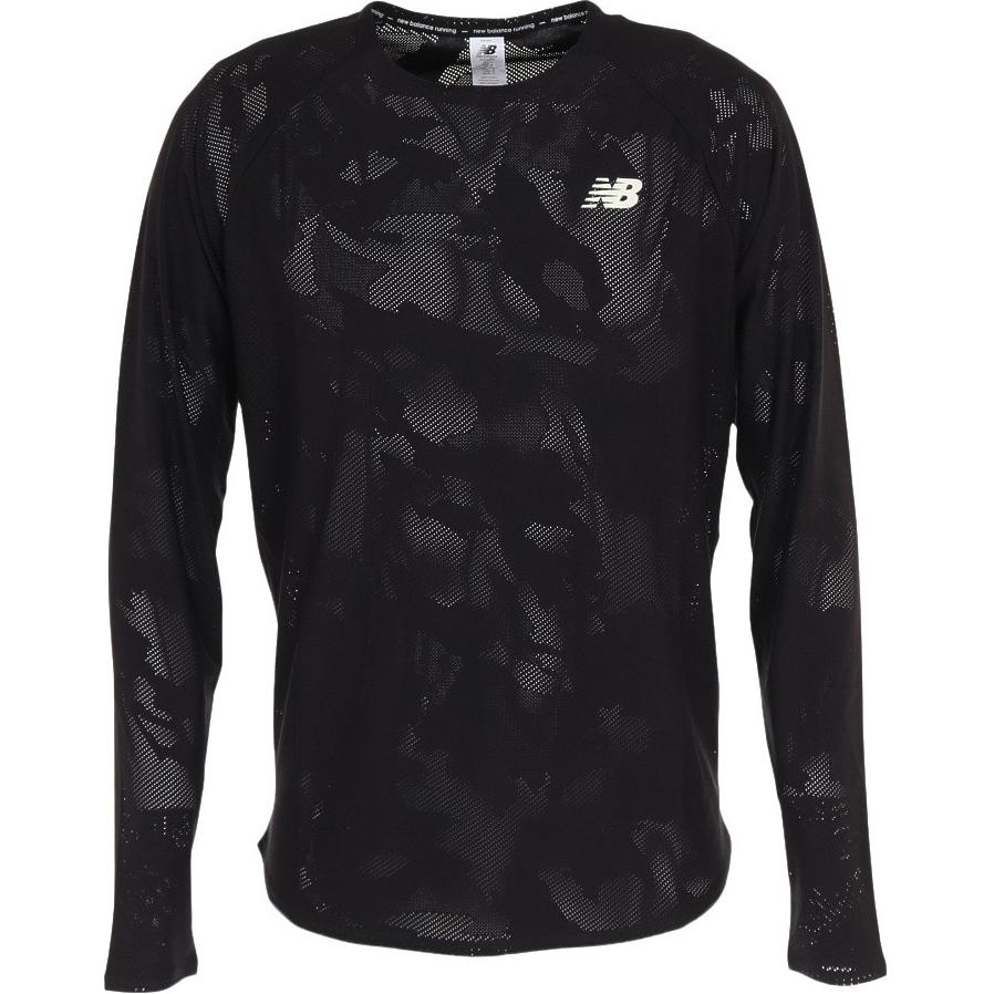 New Balance Q Speed Slim-Fit Graphic Crewneck Sweatshirt Black MT33286-BK