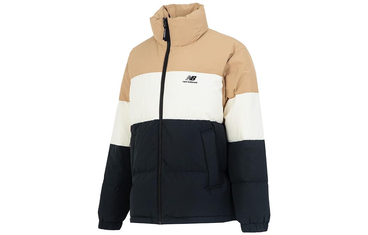 New Balance Quilted Down Jacket with Logo Print Unisex Khaki. 5PC44283-BEI