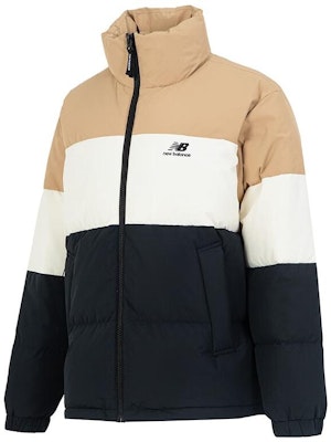 New Balance Quilted Down Jacket with Logo Print Unisex Khaki. 5PC44283-BEI Order New Balance Quilted Down Jacket with Logo Print Unisex Khaki. 5PC44283-BEI