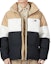 Shop New Balance Quilted Down Jacket with Logo Print Unisex Khaki. 5PC44283-BEI
