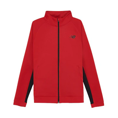 New Balance Red Colorblock Logo Print Zip-Up Jacket Casual Wear AMJ93090-REP