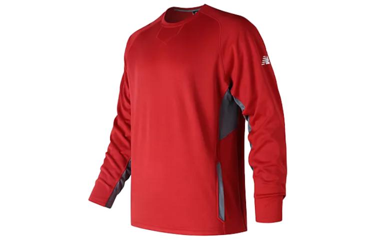 New Balance Red Crewneck Casual Long Sleeve Sweatshirt MT73707REP