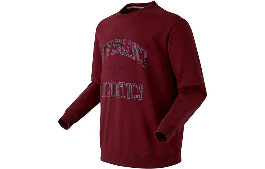 New Balance Red Crewneck Logo Print Long Sleeve Sweatshirt NBNCB10023-29