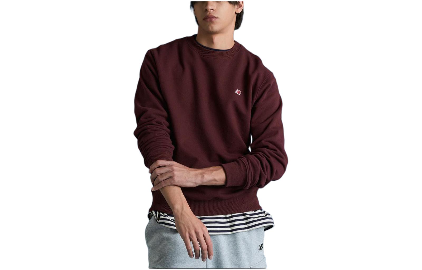 New Balance Red Crewneck Sweatshirt with Letter Embroidery NBNCD4S111-20