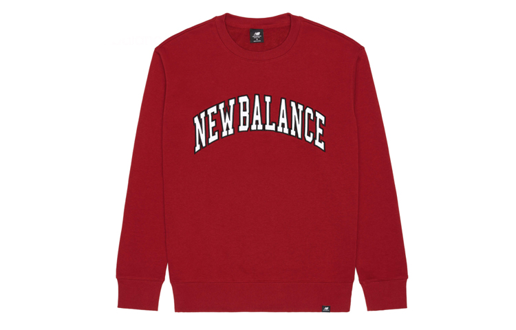 New Balance Red Crewneck Sweatshirt with Letter Print Casual Style MT03515-NCR