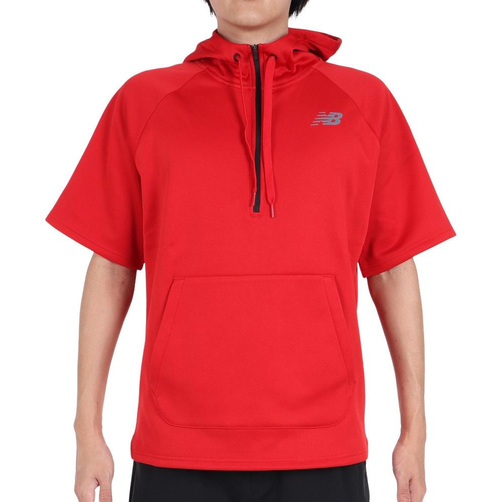 New Balance Red Half-Zip Hoodie T-Shirt MT21714-REP