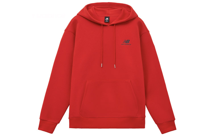 New Balance Red Hoodie Pullover with Fashion Print Long Sleeve AMT11308-ENR