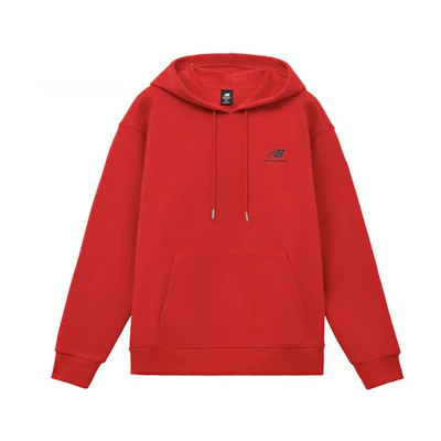 New Balance Red Hoodie Pullover with Fashion Print Long Sleeve AMT11308-ENR