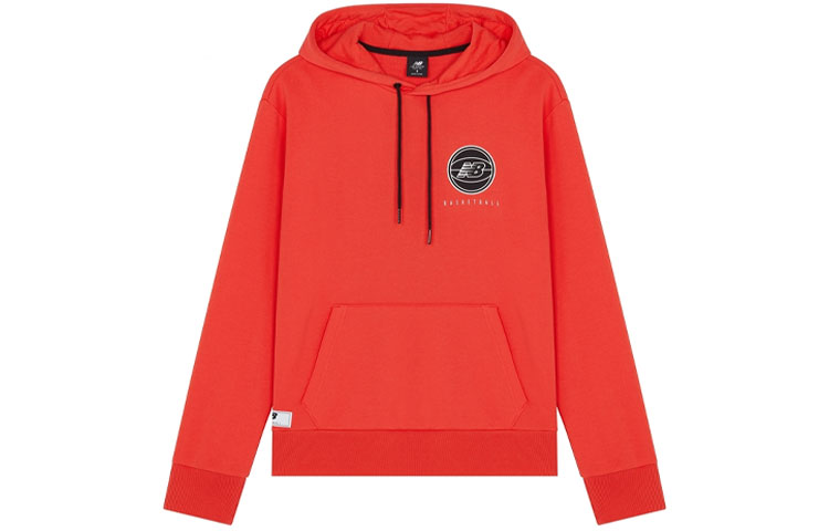 New Balance Red Hoodie with Logo Print Pullover Design MT13585-ENR